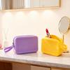 Waterproof Silicone Makeup Storage Bag Vintage Smooth Zipper Portable Pouch for Cosmetics Earphone Keys Travel