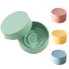 Seifenschalen Teller Wasserdicht Versiegelte Seifendose Rund Reise Seifenbox Tragbare Seifenablage mit Deckel Für Badezimmer Toilettenbedarf