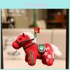Cute Cartoon Bamboo Flower Embroidery Pattern Plush Doll Keychain For Kids And Car Enthusiasts