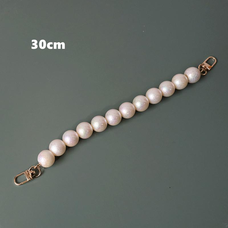 

Новая модная женская сумка, аксессуары для сумок, белый жемчуг, цепочка из акриловой смолы, роскошный однотонный ремешок, женский плечевой клатч, цепочка с ручкой 30CM белый