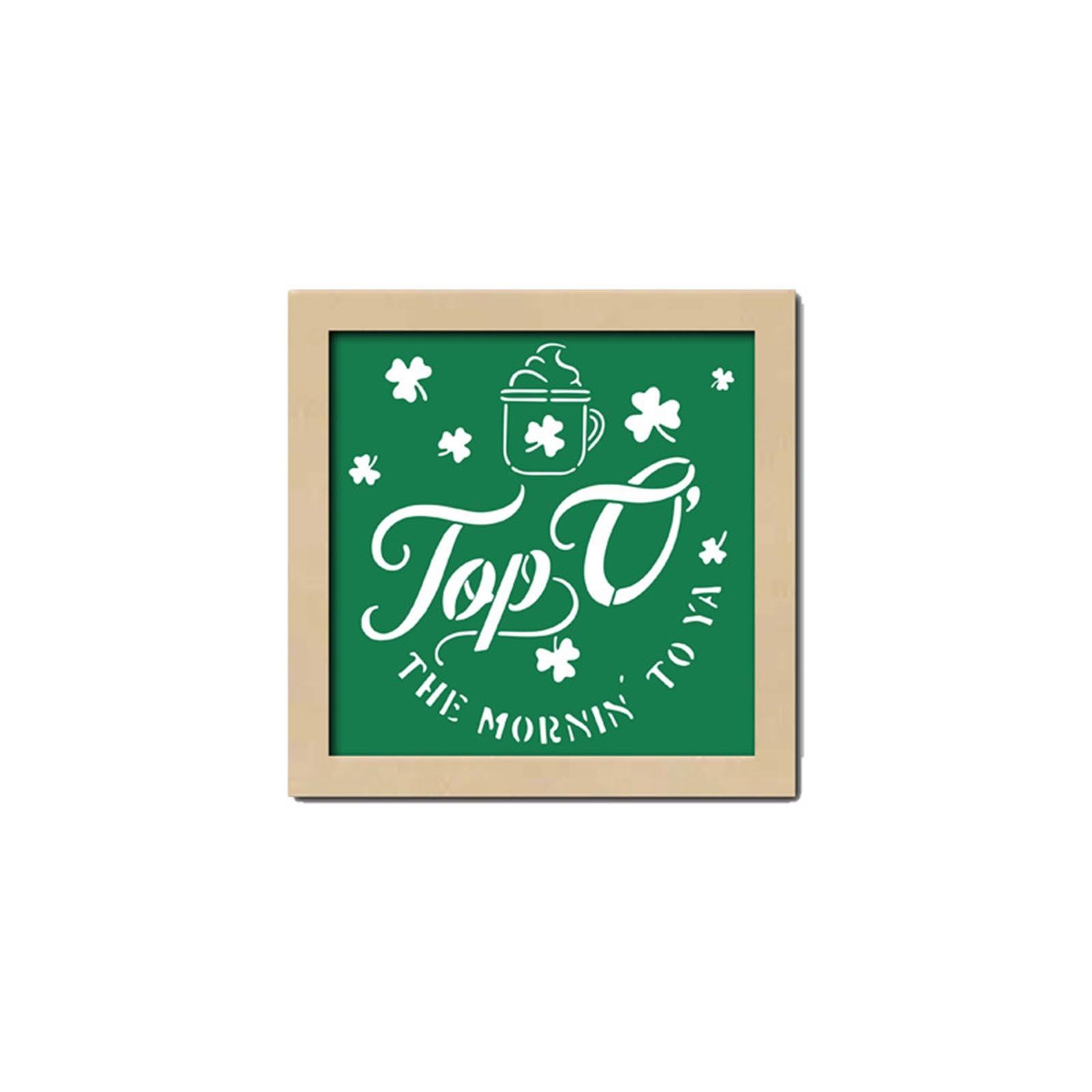 

St Patricks Day Wall Decor Wall Decoration Set Of 3,5.9x5.9inch Wooden Framed St Patricks Day Sign Home Decor For Gallery Home Living One Size