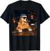 Golden Retriever Drinking Beer Meme Funny Dog Smoking Cigar T-Shirt
