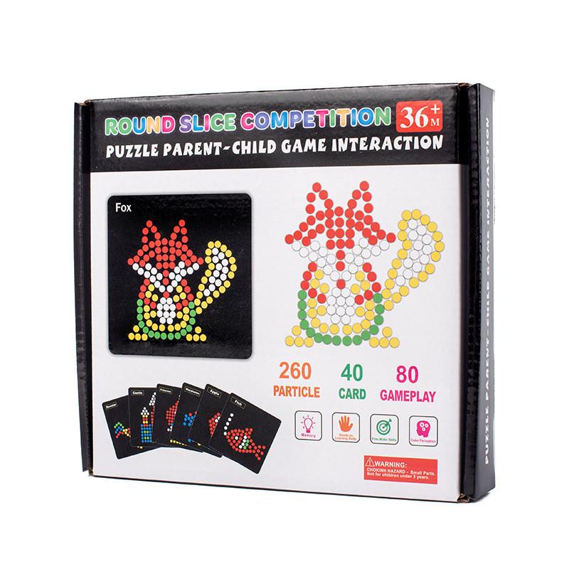 

Дети Смешные DIY Dot Деревянные Головоломки Мультяшные Животные Красочные Точки Мозаика Пазлы Дети Раннее Обучение Игрушки