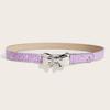 PU Leather Women Belt Border Bead Dress Waist Belt Bowknot Waist Strap  for Dress Jeans Daily Wear