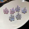 Korean Sweet Zirconia Double-Sided Floral Earrings - Luxury, High-End, Fashionable Jewelry for Women