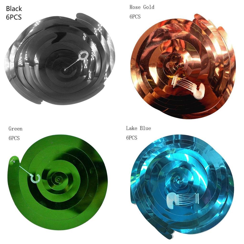 Colorful 6pcs Multicolor Hanging Spiral Swirls Perfect For Birthday And Wedding Party Decor