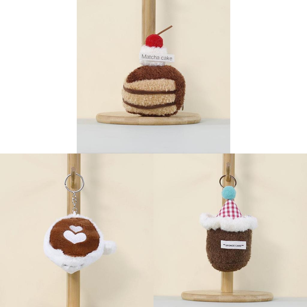 Plush Cake Pendant Cute Dessert Toy For Bag Decoration Girl Gift