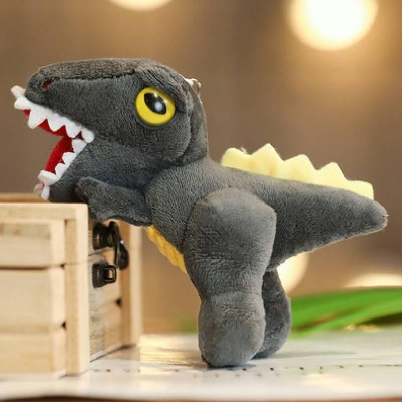 Adorable Cartoon Dinosaur Plush Keychain Soft Stuffed Toy Tyrannosaurus Rex Key Holder