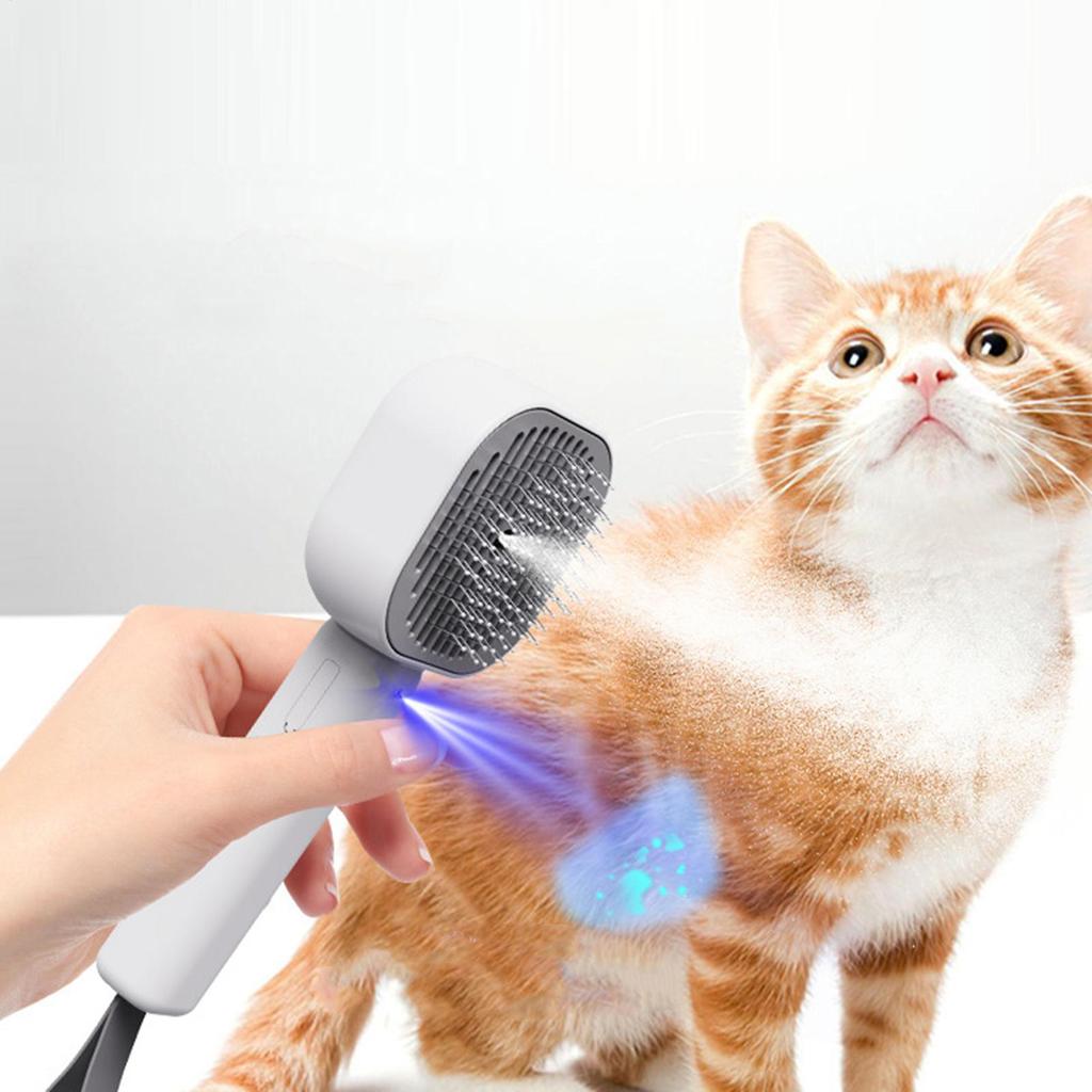 Cat Steams Brush Non-irritating Steams Cat Shedding Brush Multifunctional Pet Grooming Tool for Hair Removal Detangling Comb