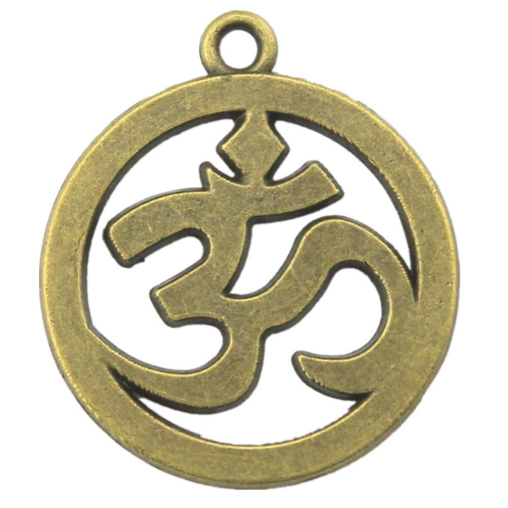 Om Lotus Charms Sports Pendants For Spiritual Yoga Themed Jewelry