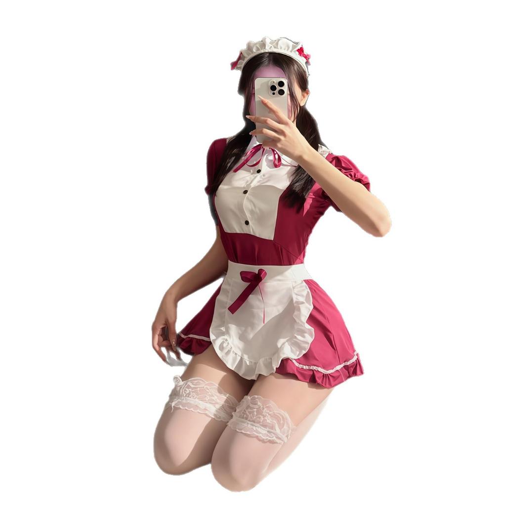 Plus Size Maid Cosplay Lingerie - Passionate, Easy-Off Bedtime Flirt Set