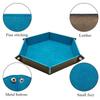 Dice Plate Foldable Dice Tray Leather Game Four Corners Folded Tray Hexagon Dice Game Storage Tray Home Decoration Storage Tray