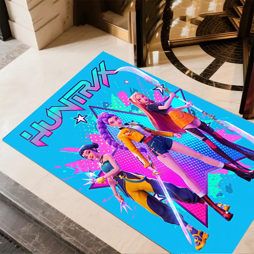 K-pop Demon Hunters Area Rug Suitable for Game Room Decorate room Dormitory Dining Room Anti-slip Rug Office home decor Gift for Festivals