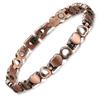 Men's Retro Antique Red Copper Wide Magnet Bracelet - Adjustable Cross-Border Style