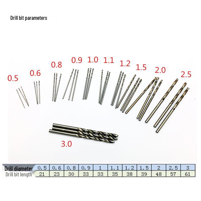 High-Speed Steel Straight Shank Twist Drill Bit Set for Woodworking and Bodhi Craft.