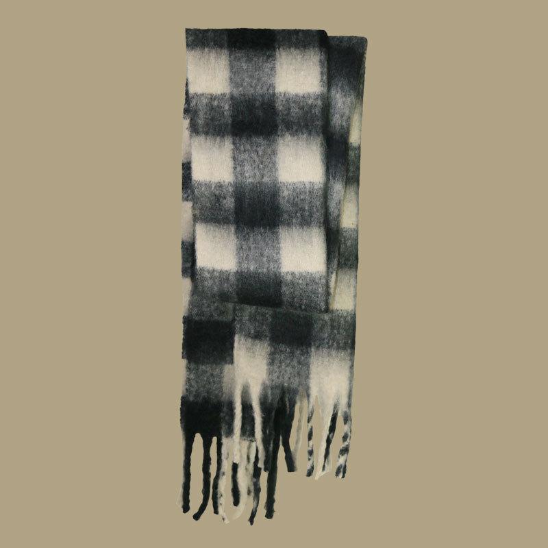 

Ю Синьшу Женский зимний шарф Теплый Утолщенный Универсальный Шаль Ма Хай Плюшевый Шарф Мужской 40 * 200CM (including tassel) чёрный