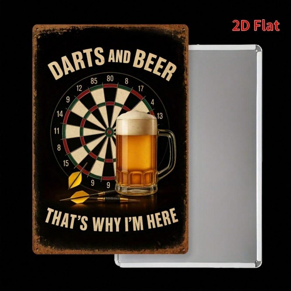 Old Glory Beer Bar Metal Sign 8x12 Inch Vintage Pub Wall Decor for Man Cave Game Room