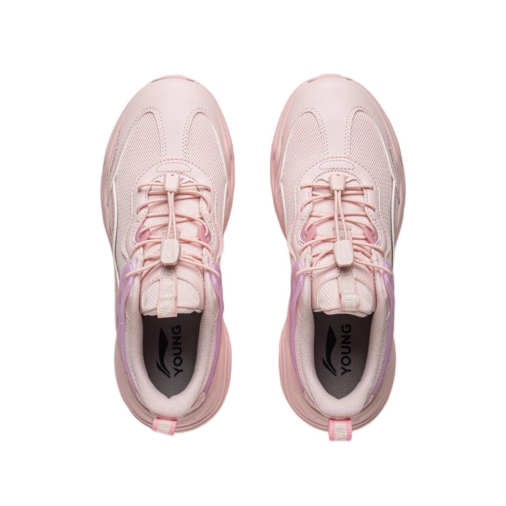 Li Ning Kids Comfortable Fashionable Versatile Low-Top Casual Shoes Kids Casual Shoes Light-Pink YKCV136-10