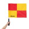 MIKASA Schiedsrichterassistentenflagge für Fußball mit exklusivem Etui Rot/Gelb BA-18