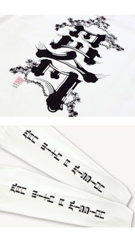 MAN WITH A MISSION 2021 New Year's Sale Merchandise: New Year's Pine Long Sleeve T-Shirt (English Ver.) (White) Size L