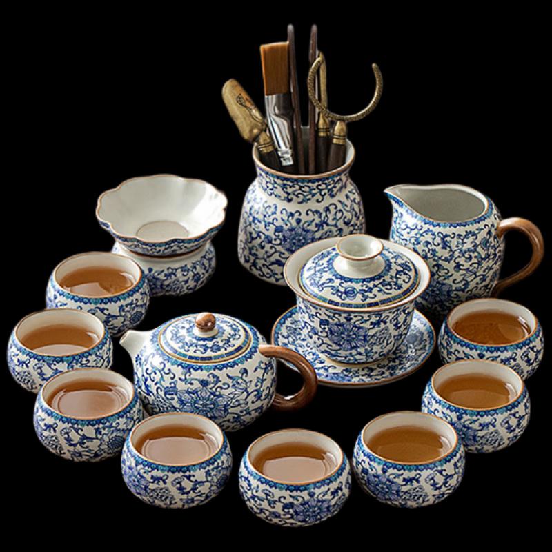 Woding Blue and White Ru Kiln Tea Set