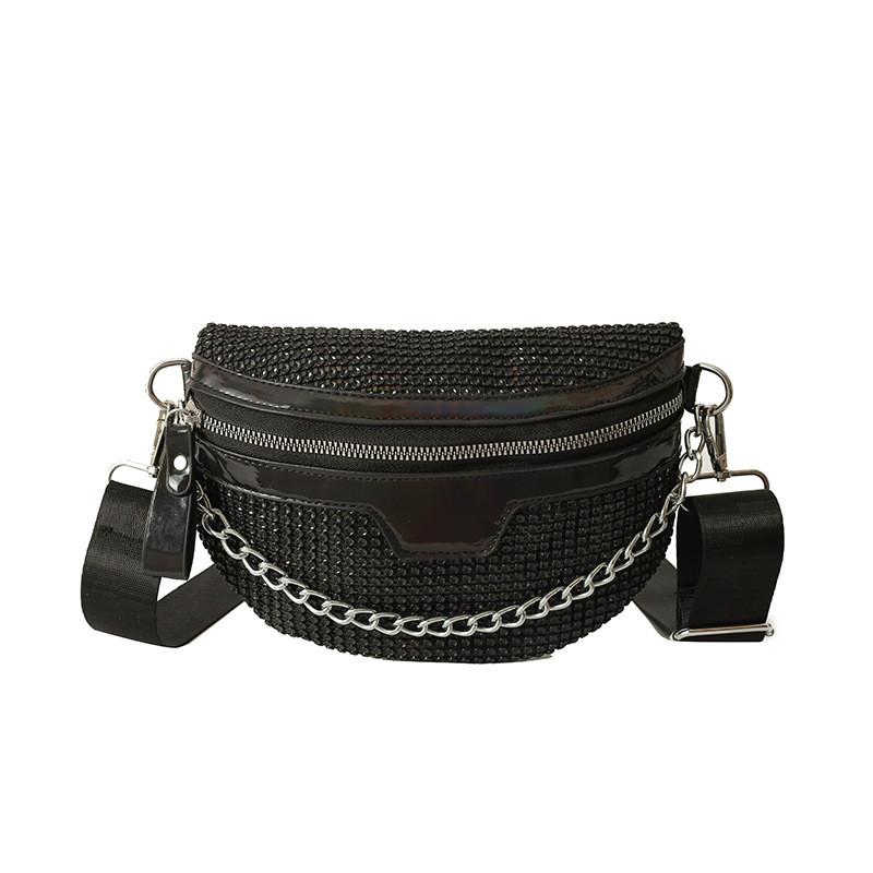 Borsa a tracolla piccola in PU stile europeo retrò con accenti di strass per l'uso quotidiano