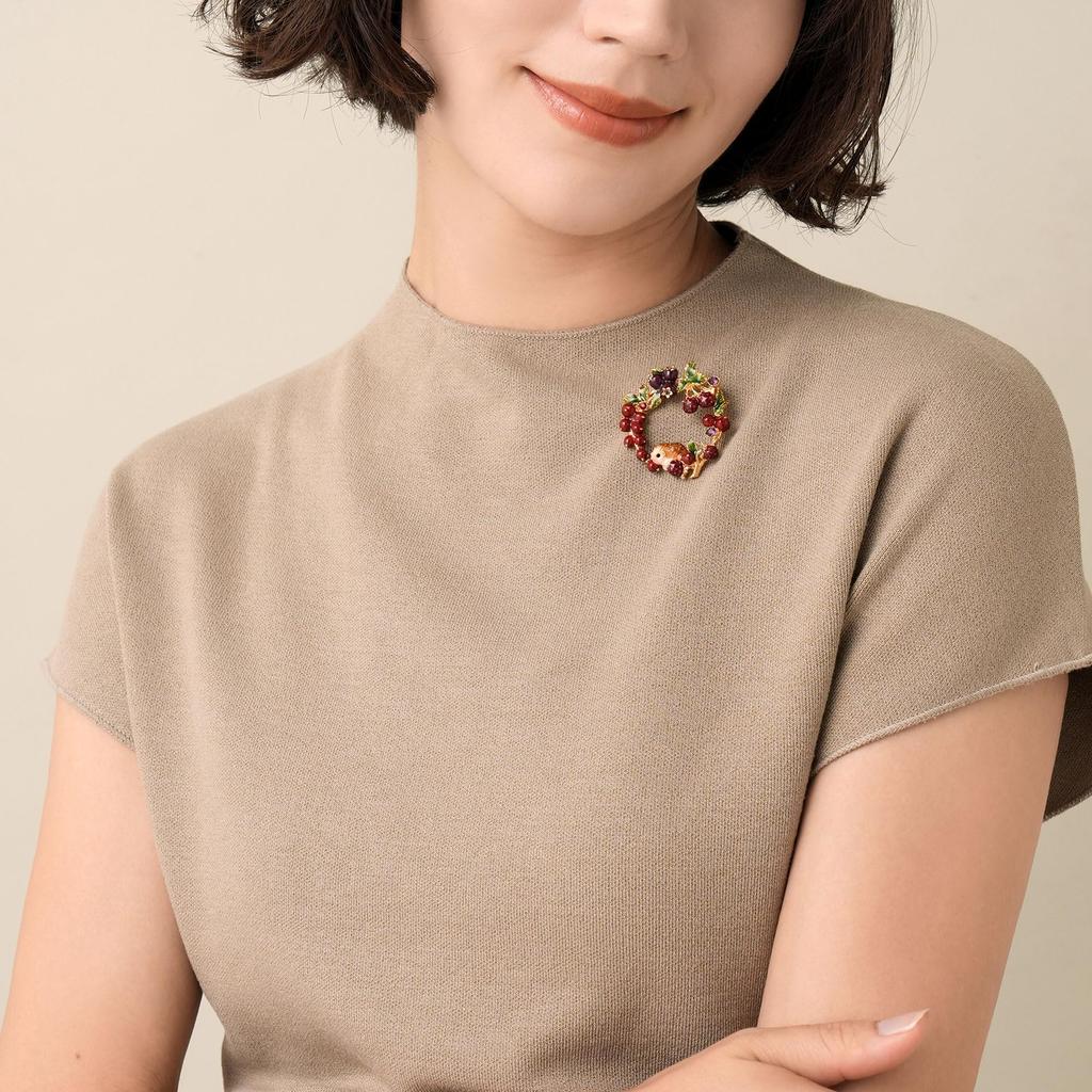 Beeren-Igel-Kranz-Brosche VBRV4662 R2 [Vendome Boutique] &