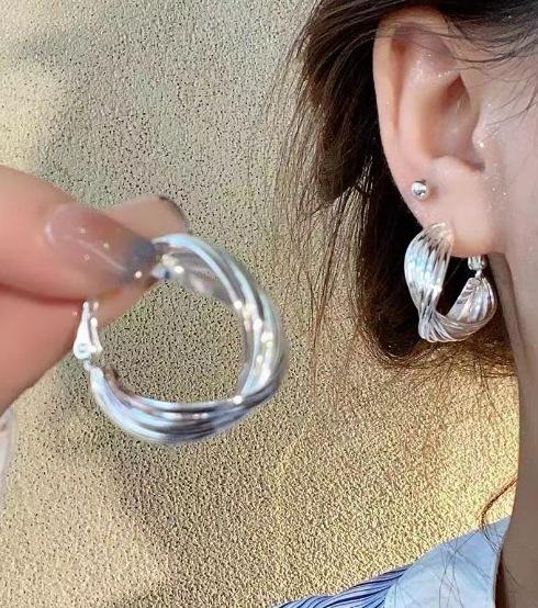 Sweet And Cool Spice Girls Plain Ring Earrings, Earrings, Simple Round Face Earrings, Personalized Circle Earrings.