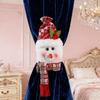 Christmas Curtain Tie Clips Set Easy Installation Santa Claus Snowman Shape Holiday Season Curtain Tiebacks Holiday Decoration
