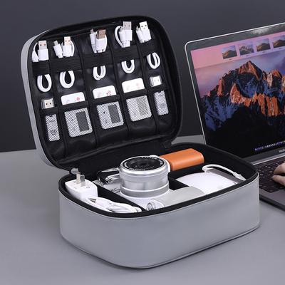 Multifunctional Organizer Bag for Hard Disk, USB Data Cables and Chargers - Compact Design, Protects Devices and Cables Neatly