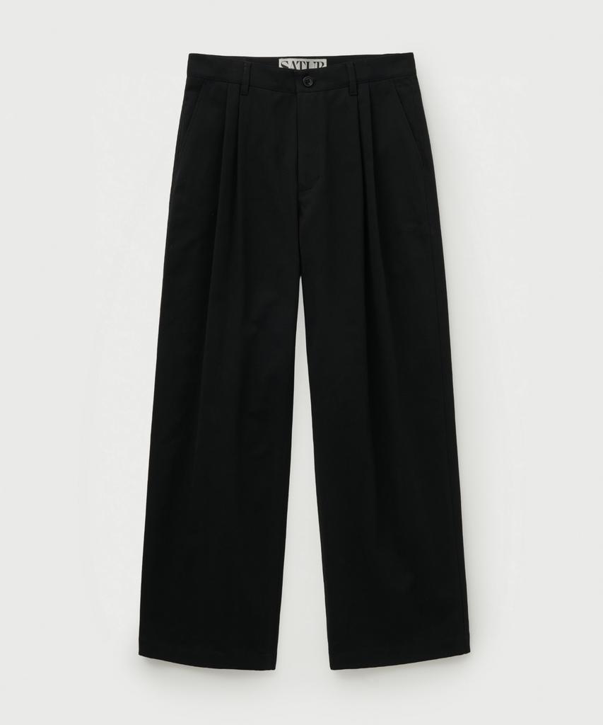 Seteo Relaxed Cotton Chino Pants Black