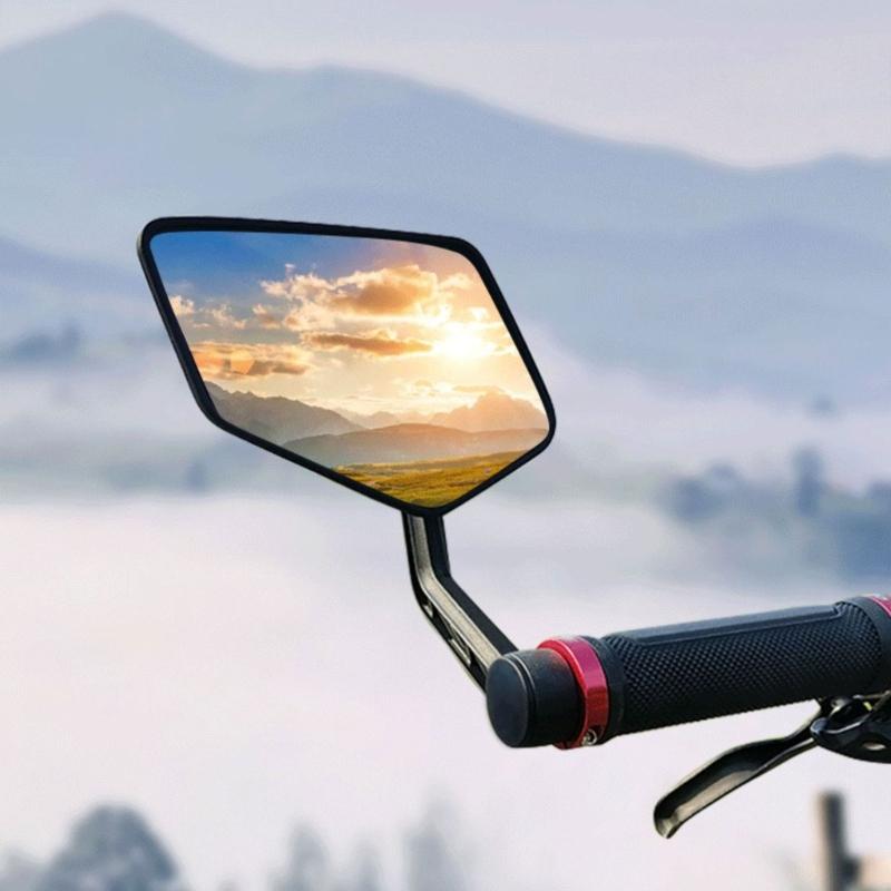 Handlebar Bike Mirror, Bicycles Cycling Rear View Mirrors, 360 Degree Adjustable Rotatable Handlebar Mounted Bike Mirror