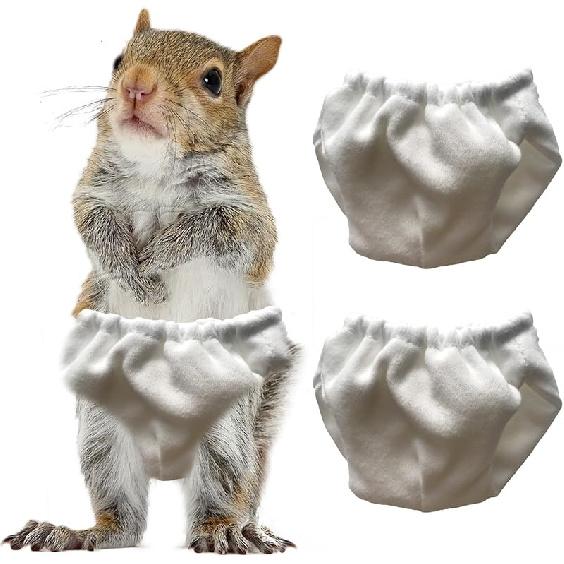 2PCS Small Pet Diapers,Adjustable Sugar Glider Diapers Climbing Diapers,Washable,Specially Designed for Use On Pet Squirrels Small Medium Guinea Pig.