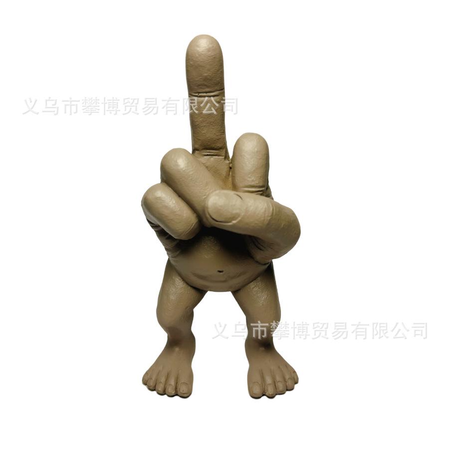 New Spoof Creative Funny Middle Finger Human Mold Leg Resin Craft Desktop Party Decoration Ornament