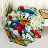 1pc Donald Duck Floral Automatic Opening and Closing Umbrella, Lightweight 3-Fold, With Cute Cartoon Characters, Suitable for Home, Outdoor