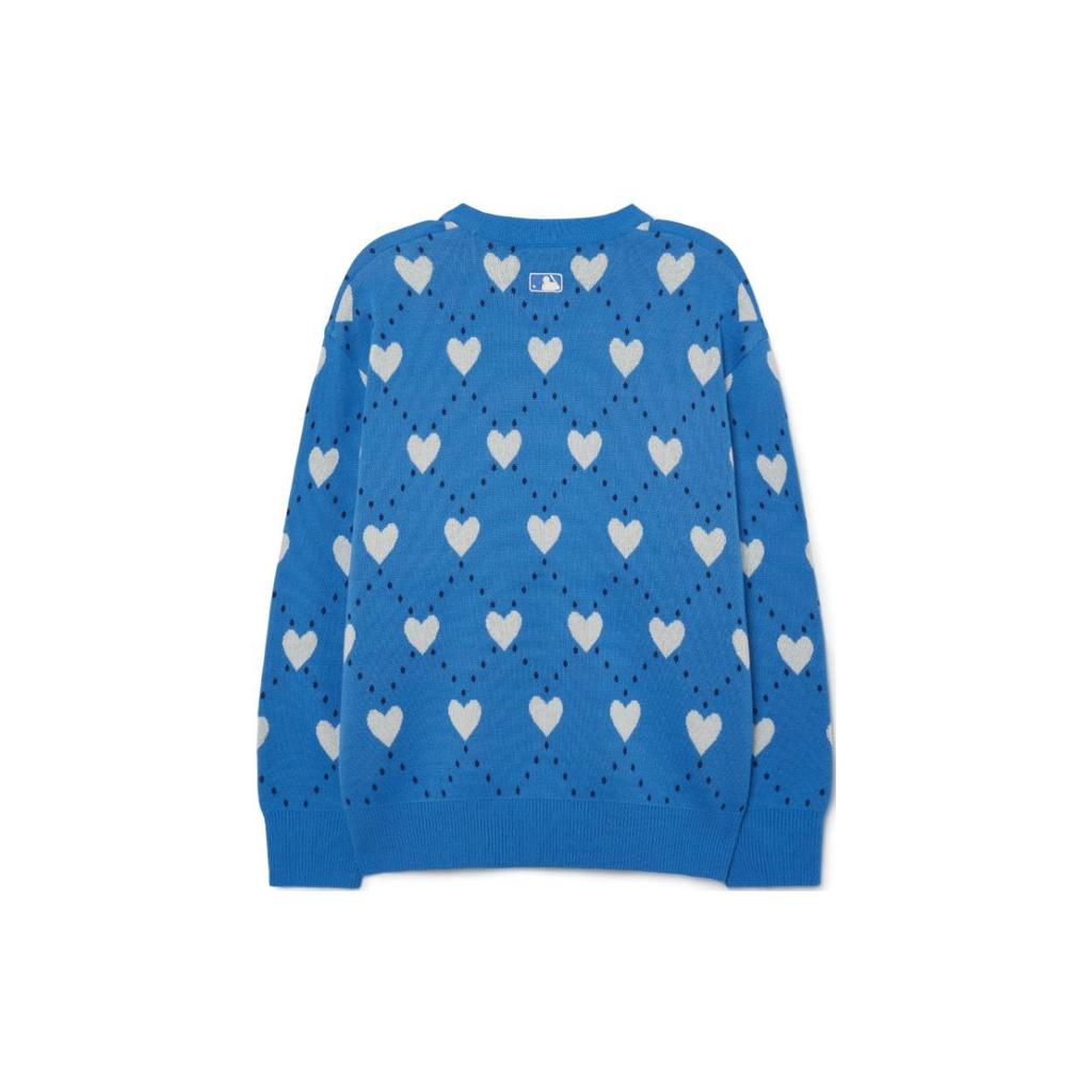 MLB Boston Red Sox Heart Jacquard Letter Embroidered Loose Pullover Sweater Unisex sweater Blue 3AKPH0131-43BLS