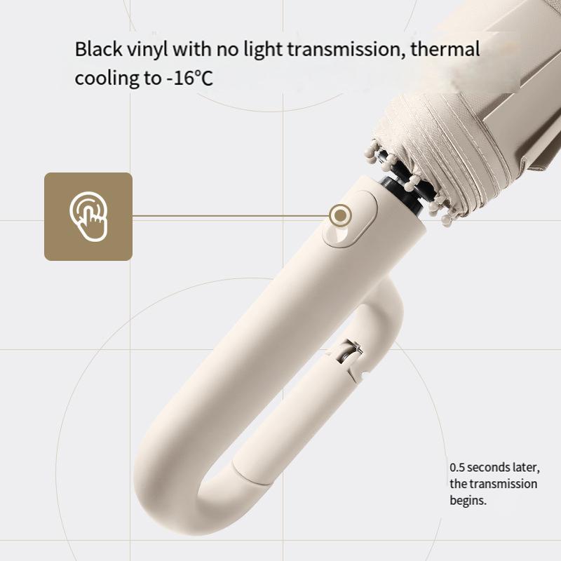 Automatic Double Umbrella 125cm Larger And Thicker Wind-Proof UV Hook Umbrella Not Wet Water And Rain Dual-Purpose Umbrella