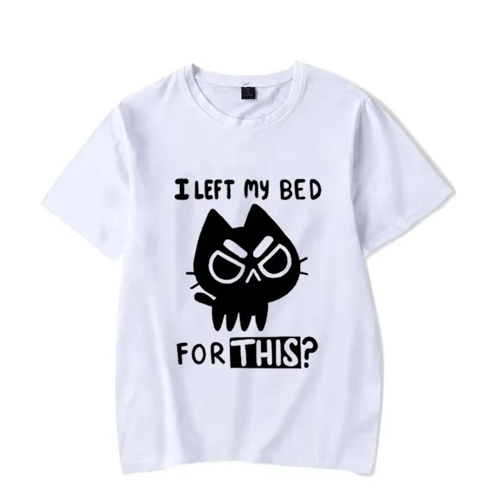 Fashion Men T-shirt Funny Cat Print Men Tshirts O-neck Men Shirts Hip Hop Streetwear Luminous Mens Oversized T-shirt Male Tees