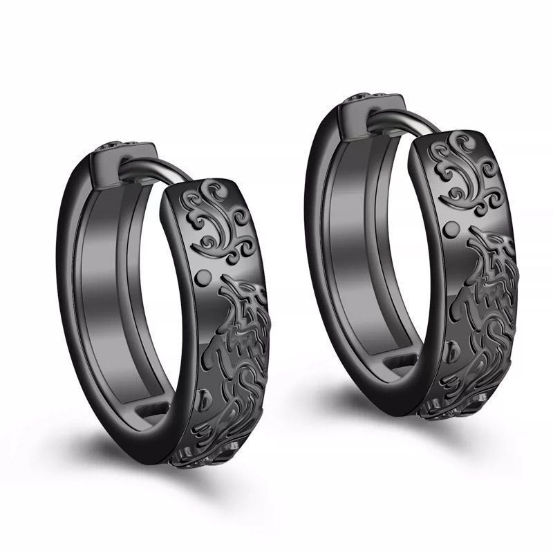 Gothic-Ohrringe mit Totenkopf, Geisterkopf, hypoallergene Ohrringe, cooler Punkrock-Trendschmuck für Herren
