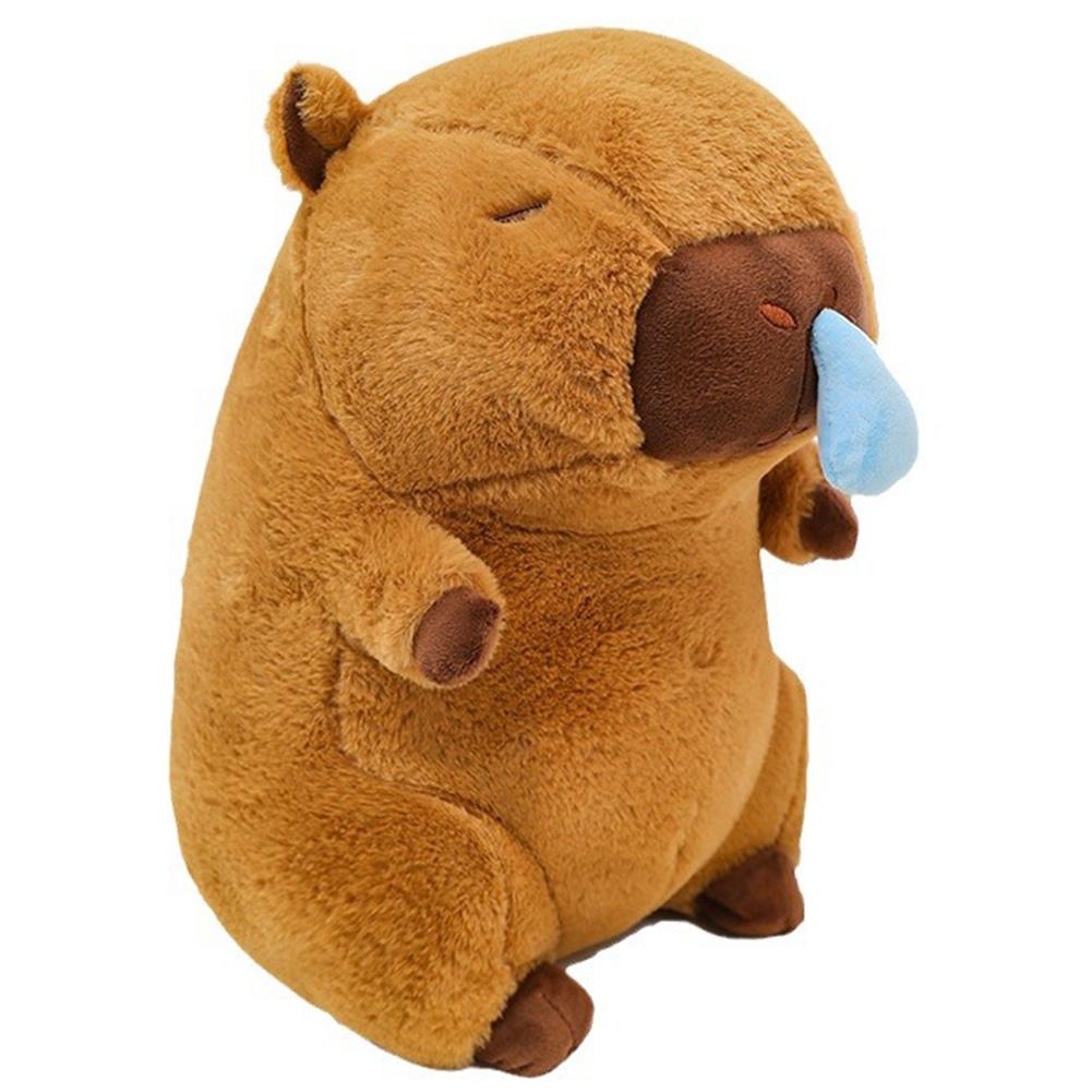Flauschige Capybara Plüschpuppe Kawaii Capybara mit Schildkröte Stofftier Kuscheltiere Kinder Spielzeug Geburtstagsgeschenk Heimdekoration