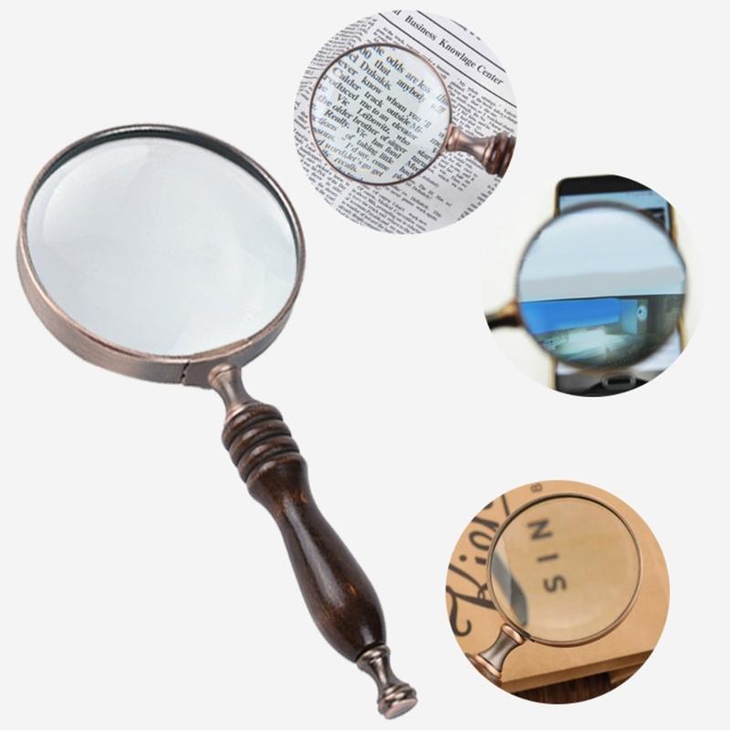 100MM Large Diameter Magnifying Glass For Elderly Reading Lightweight ABS Material Ergonomic Handle 10X Magnification Low Light Visibility