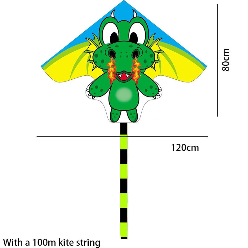 

Kite New Childrens Longtail Triangle Cartoon Shark Dinosaur Unicorn Print Style A