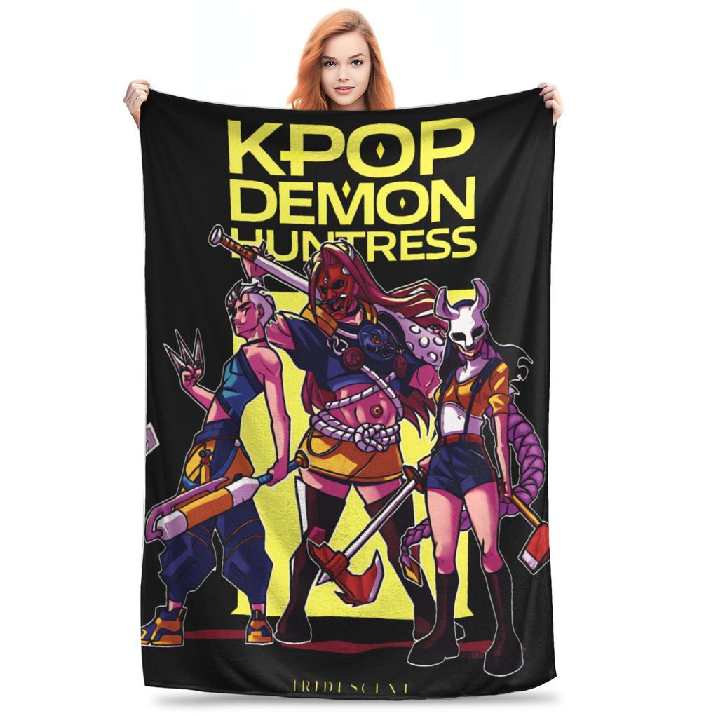 Saja Boys Kpop Hunter Halloween Blankets Quality Soft Warm Bedding Throws Autumn Girls Boys Couch Bed Street Trend Bedspread