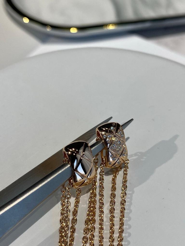 Sada náhrdelníků s přívěsky Měsíc a Fazole z 18k zlata s chokerem s diamantovým vzorem