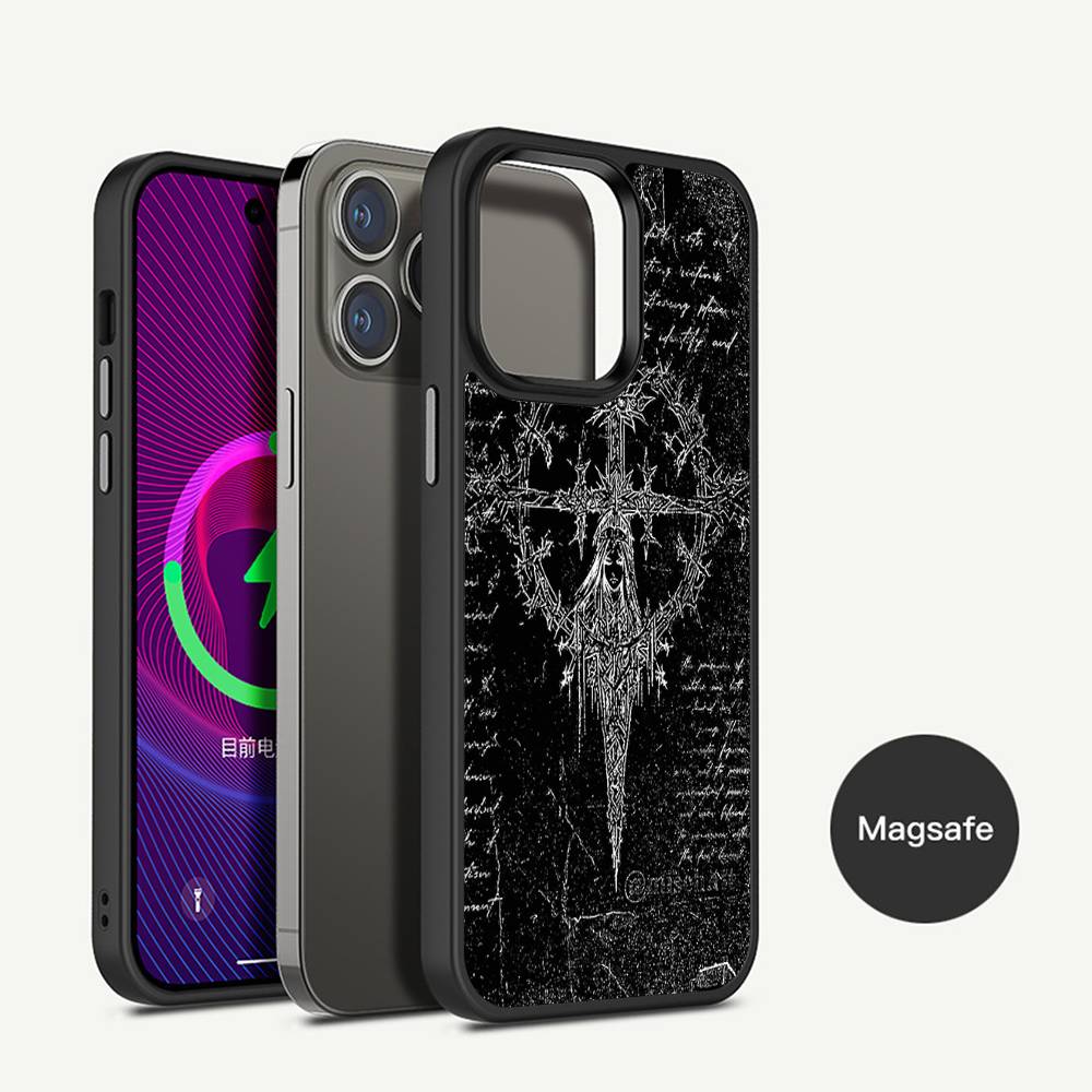 Gothic Girl Sculpture Phone Case Magnetic Case For iPhone 17 16 14 13 12 11 15 Pro Max For Wireless Charge Cover