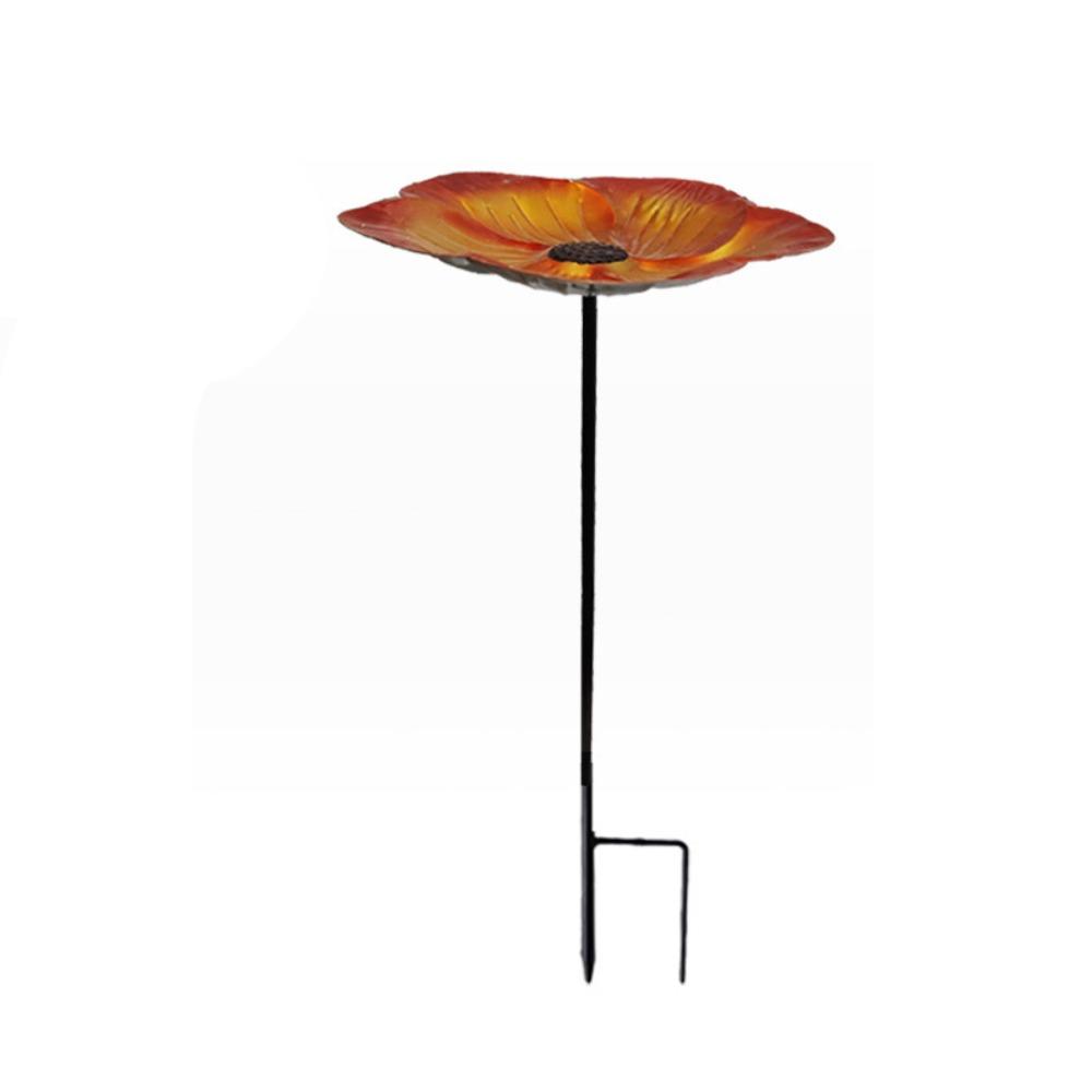 Flower Shaped Bird Feeder Plugin Large Capacity Bird Water Bowl Bird Feeding Dish  Hummingbird