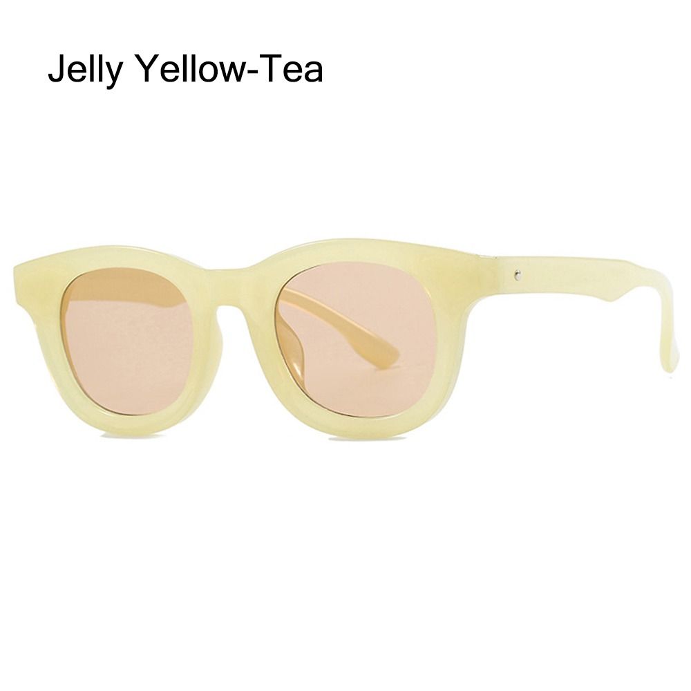 UV400 Jelly Green Sun Glasses Colorful Punk Shades Fashion INS Style Eyeglasses  for Women & Men