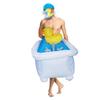 Funny Inflatable Bathtub Duck Costume for Party, Half Body Cartoon Outfit for Singles Day, Walking Bathtub Inflatable Suit