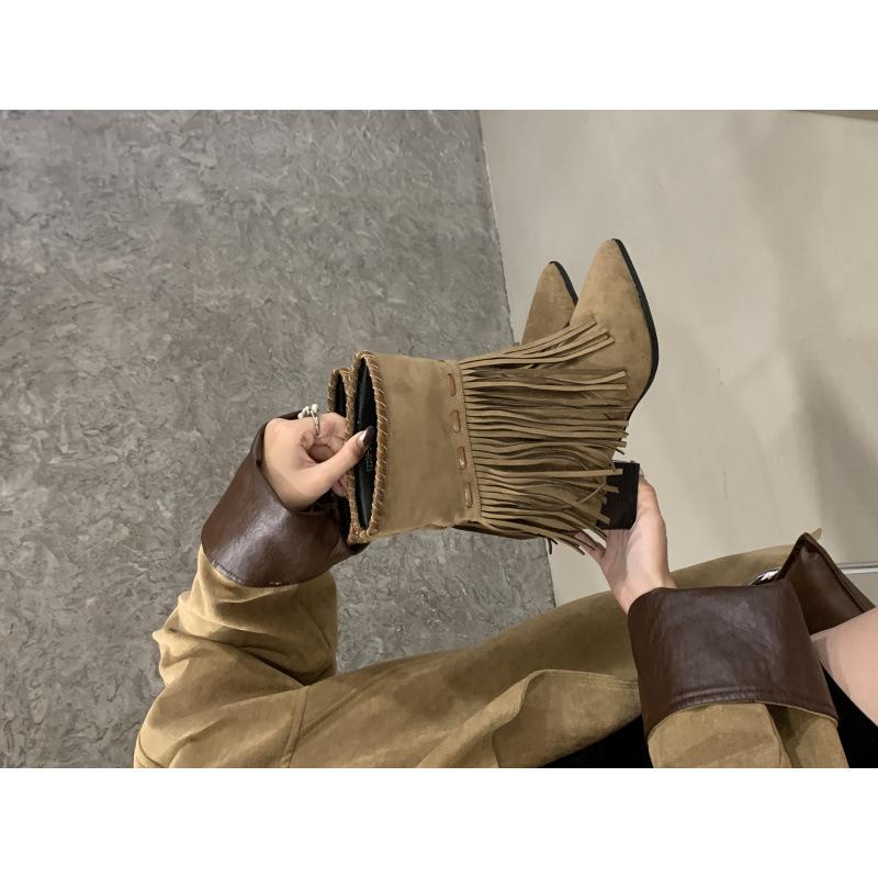 2025 New Low Boots Fringed Short Boots