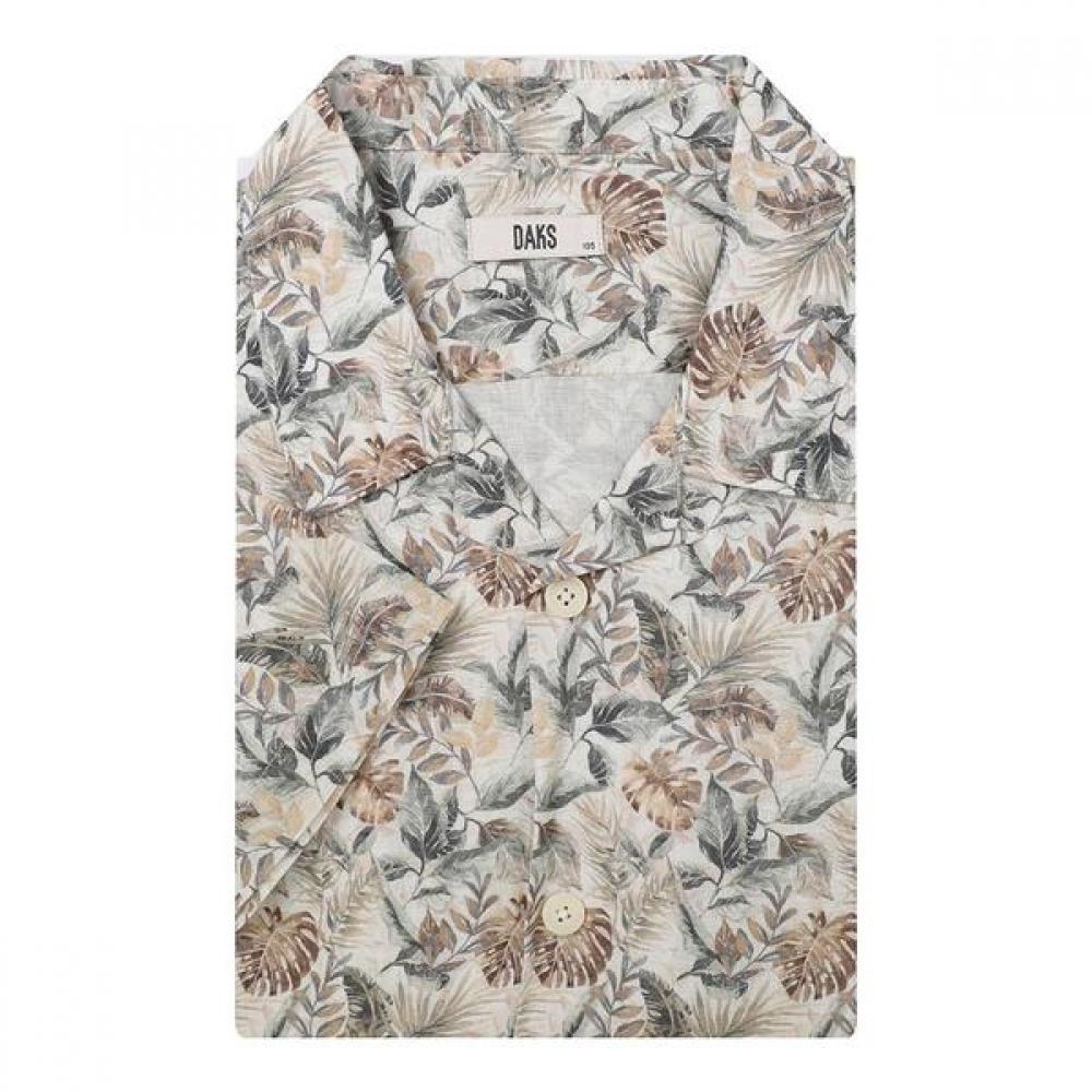 

Daks 26ss Linen 100 Print Pattern Summer Short Sleeve Regular Fit Casual Shirt DMS1SHCS131-I1/95